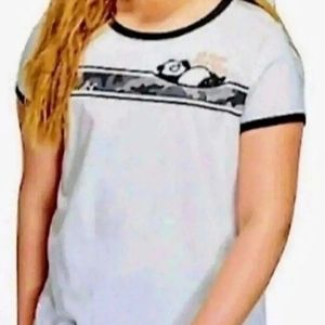 NWT JUSTICE PANDA T-SHIRT